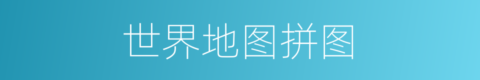 世界地图拼图的同义词