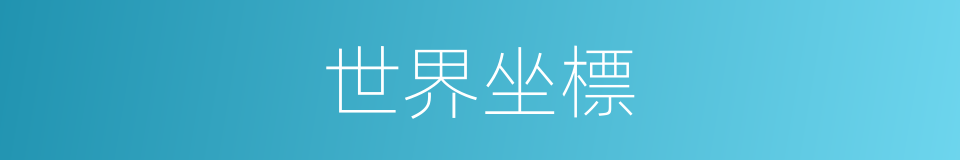 世界坐標的同義詞