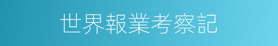世界報業考察記的同義詞