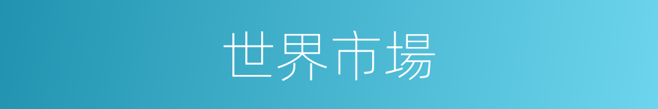 世界市場的意思