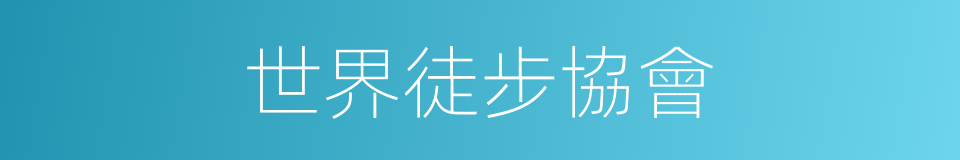 世界徒步協會的同義詞