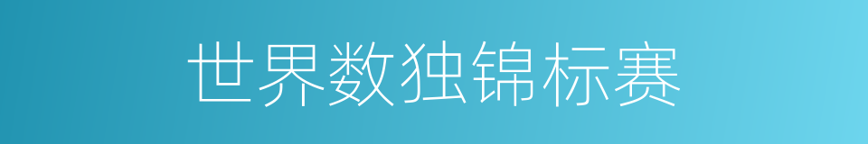 世界数独锦标赛的同义词