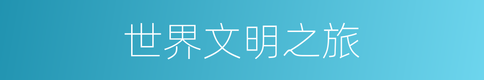 世界文明之旅的同义词