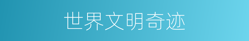世界文明奇迹的同义词