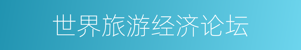 世界旅游经济论坛的同义词