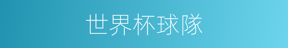 世界杯球隊的同義詞