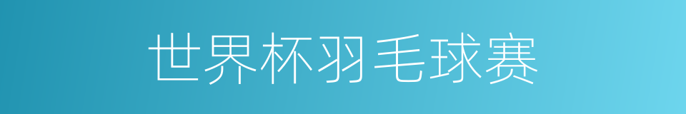 世界杯羽毛球赛的同义词