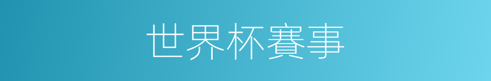 世界杯賽事的同義詞