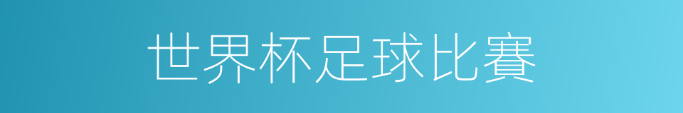 世界杯足球比賽的同義詞