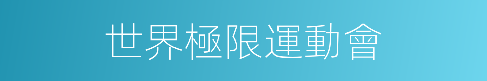 世界極限運動會的同義詞