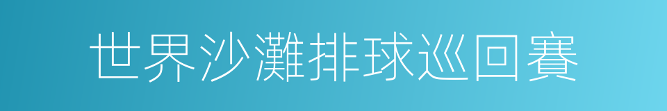 世界沙灘排球巡回賽的同義詞