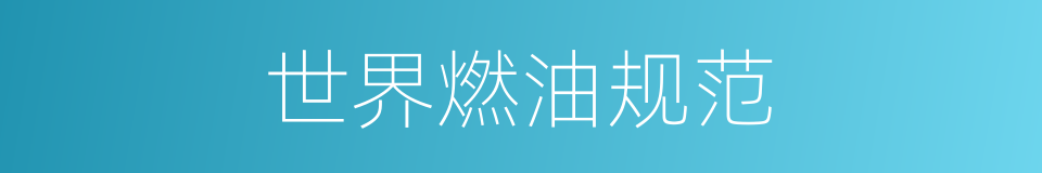 世界燃油规范的同义词