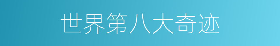 世界第八大奇迹的同义词