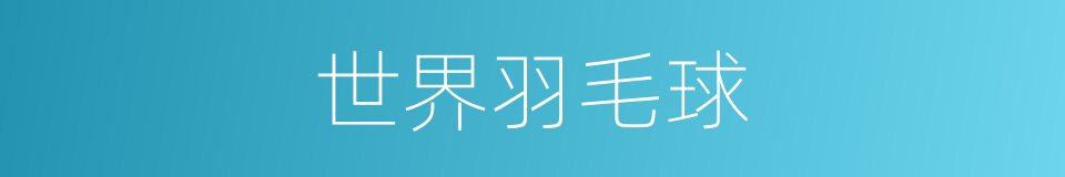 世界羽毛球的同义词