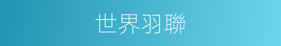 世界羽聯的同義詞