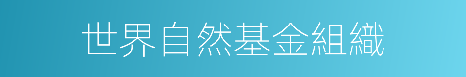 世界自然基金組織的同義詞