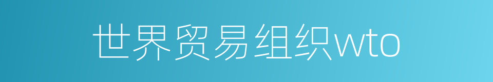 世界贸易组织wto的同义词