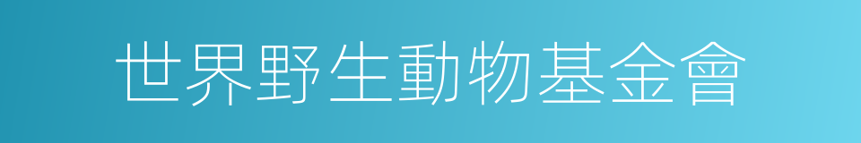 世界野生動物基金會的同義詞