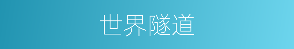 世界隧道的同义词