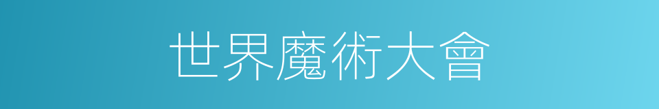 世界魔術大會的同義詞