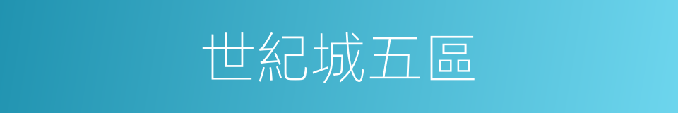 世紀城五區的同義詞