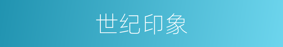 世纪印象的同义词