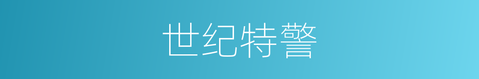 世纪特警的同义词