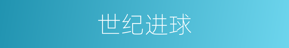 世纪进球的同义词