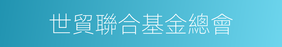世貿聯合基金總會的同義詞