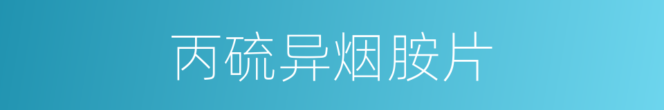 丙硫异烟胺片的同义词