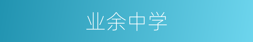 业余中学的同义词