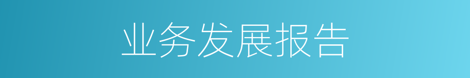 业务发展报告的同义词