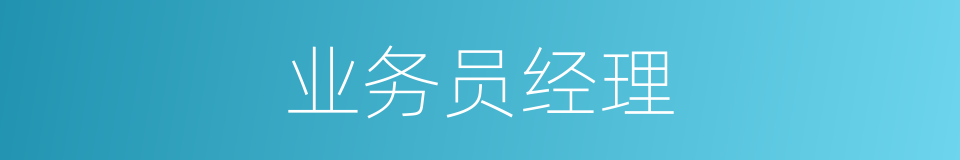 业务员经理的同义词