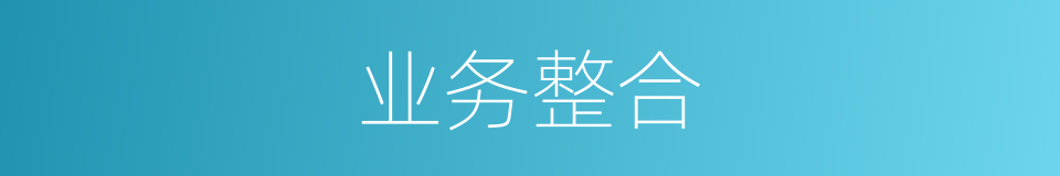 业务整合的同义词