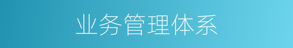 业务管理体系的同义词
