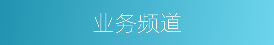 业务频道的同义词