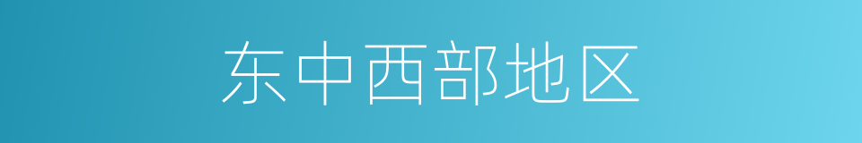 东中西部地区的同义词