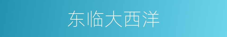 东临大西洋的同义词