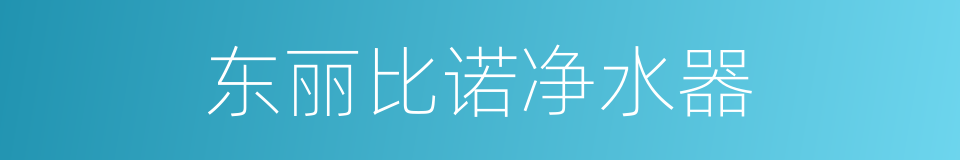 东丽比诺净水器的同义词