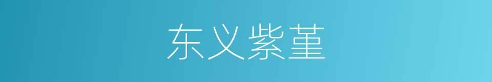 东义紫堇的同义词