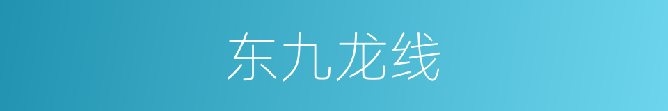 东九龙线的同义词