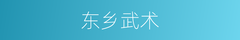 东乡武术的同义词