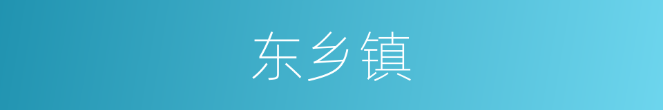东乡镇的同义词