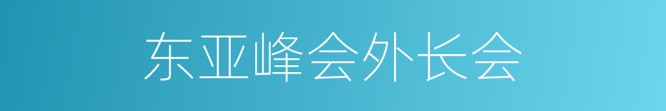 东亚峰会外长会的同义词