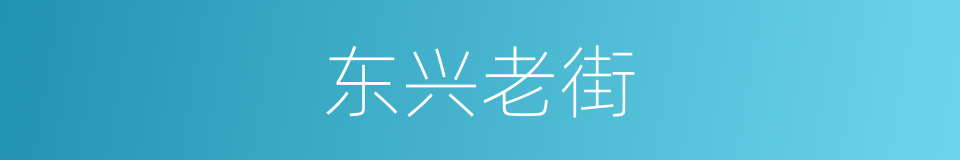东兴老街的同义词
