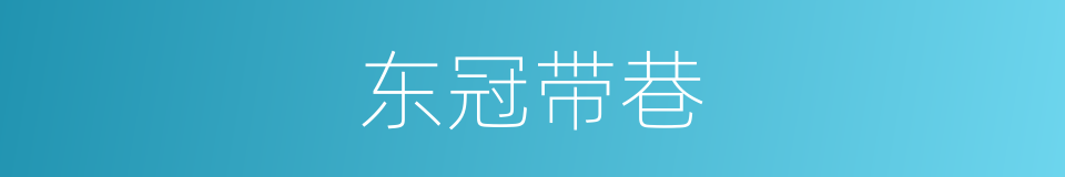 东冠带巷的同义词