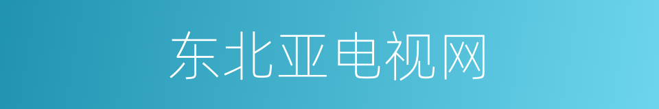 东北亚电视网的同义词