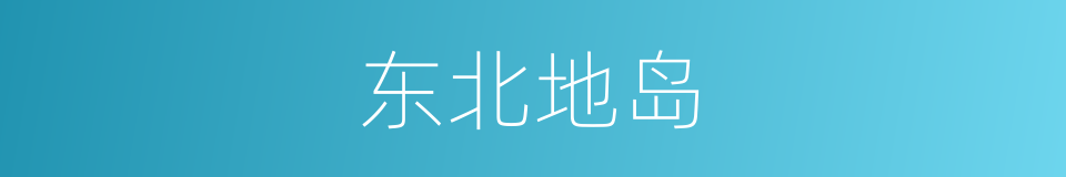 东北地岛的同义词