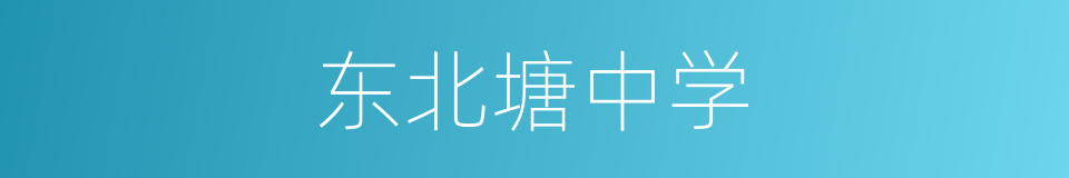 东北塘中学的同义词