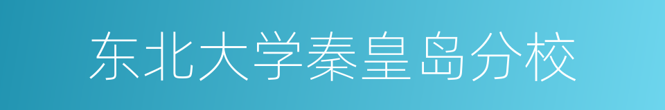 东北大学秦皇岛分校的同义词